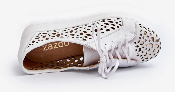 odiniai ažūriniai batai Zazoo 2821 Light Pilkas