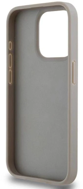 Apple iPhone 15 Pro Max DKNY dėklas odinis Mono Stripe & Metal Logo (DKHCP15XPRTHSLE) beige