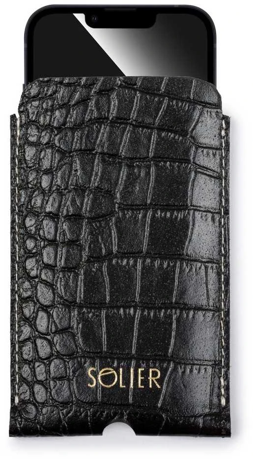 Odinis dėklas IPhone 13/14 Solier juodas snake