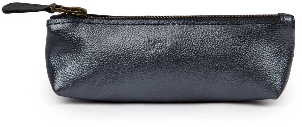 Solier Accessories Leather pencil case Solier SA51 graphite