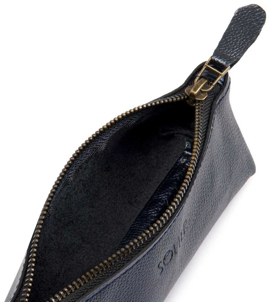 Solier Accessories Leather pencil case Solier SA51 graphite