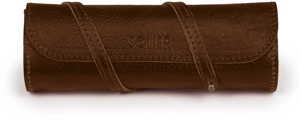 Solier Accessories Leather men s pen case SA12 DEEP Raudonas