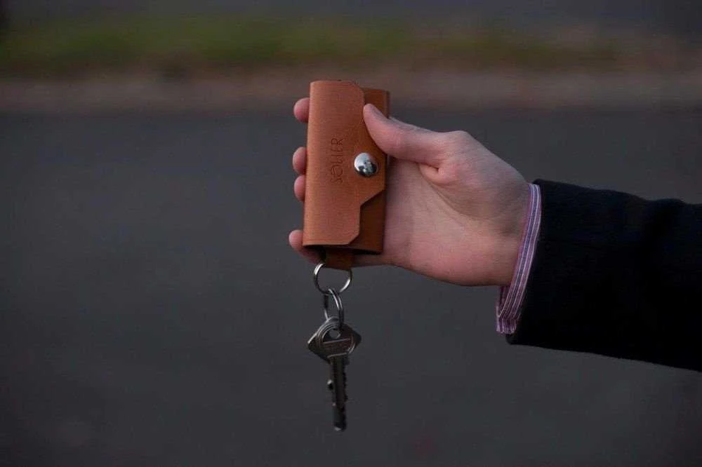 Solier Accessories Odinis raktų dėklas SOLIER SA11 - Šviesiai ruda