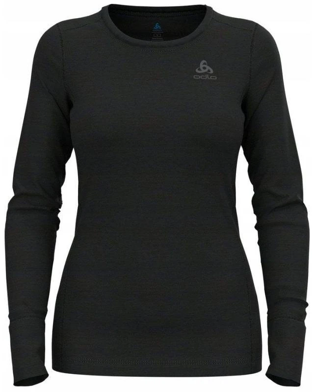 Odlo BL TOP crew neck l/s MERINO 200 women's T-shirt, dydis S, juodas