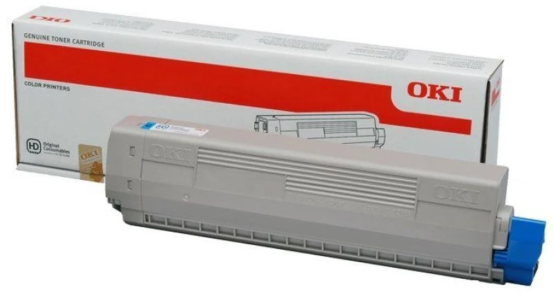 OKI C831 C841 dažų kasetė žalsvai mėlyna standartinė talpa 10 000 puslapių 1 pakuotė žydrai dažų kasetė C831/C841 series (10K)