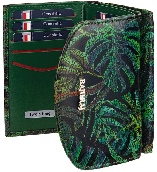 OLIMPIA Personalizowany portfel damski žalia BajuBaj