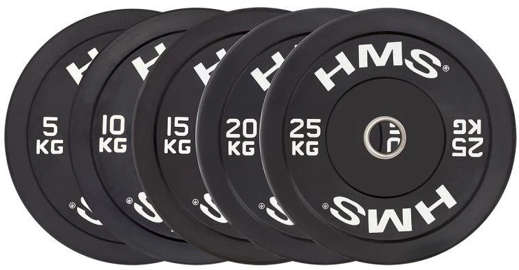 Olimpinis guminis svoris HMS BBR juodas - 25 kg