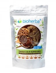 Grandininis pjūklas Omega 3-6-9 super mišinio milteliai, Bioherba, 150g