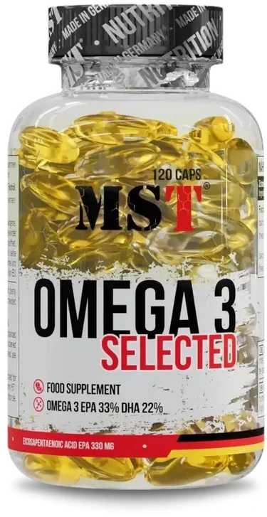 Omega-3 kapsulės MST Omega 3 Selected 120 kapsulių