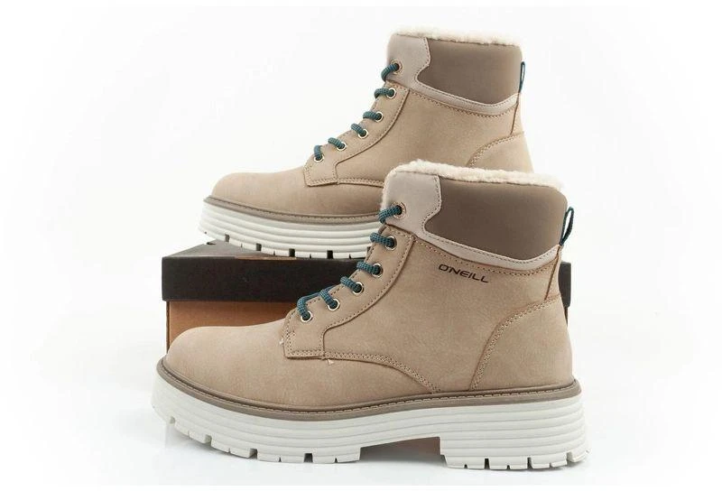 O'neill moteriški žieminiai aulinukai, pašiltinti, madingi, tinkami žygiams, smėlio ir baltos spalvos