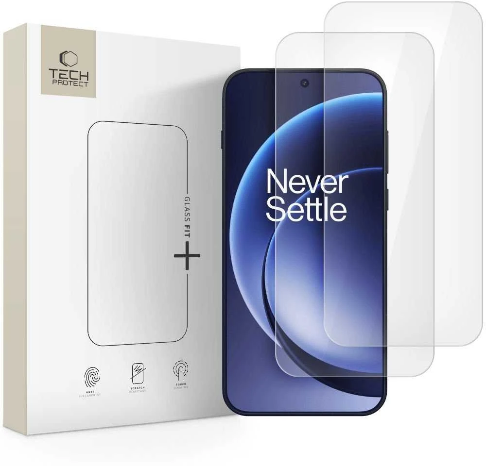 „Tech-Protect Glass Fit+“ 2 grūdintų stiklų pakuotė, skirta „OnePlus 15“