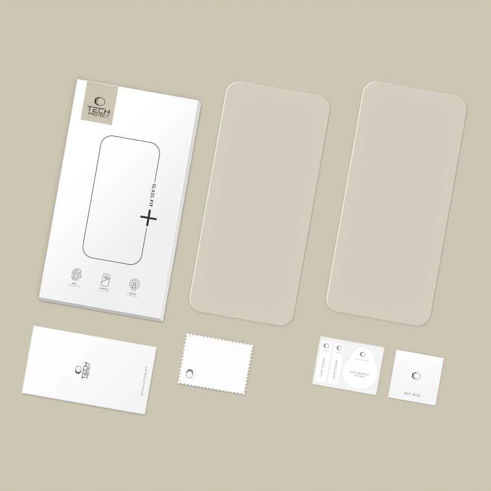 „Tech-Protect Glass Fit+“ 2 grūdintų stiklų pakuotė, skirta „OnePlus 15“