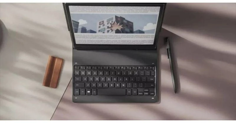 Onyx Boox Note Air 5 C magnetinis dėklas su klaviatūra, rudas
