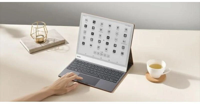 Onyx Boox Note Max / Tab X C magnetinis dėklas su klaviatūra, rudas