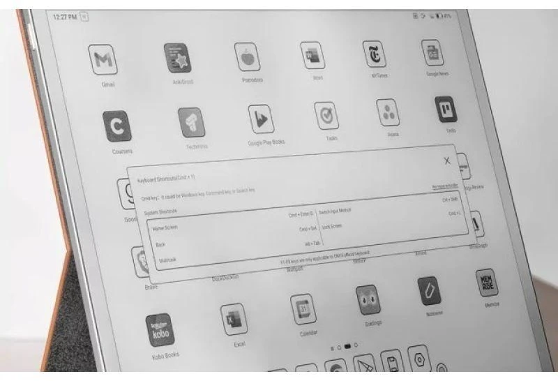Onyx Boox Note Max / Tab X C magnetinis dėklas su klaviatūra, rudas