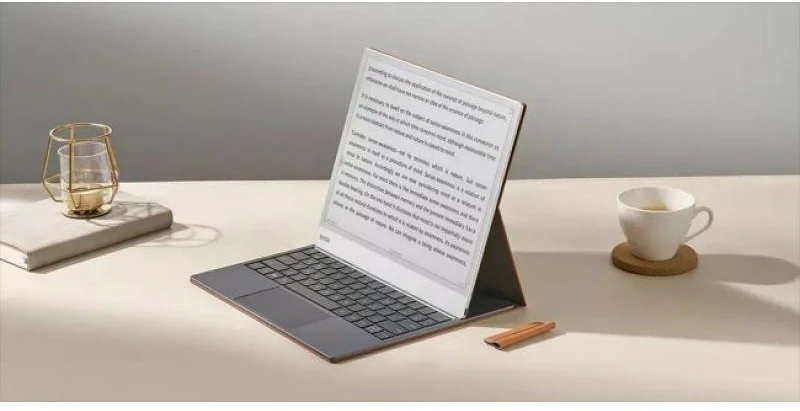 Onyx Boox Note Max / Tab X C magnetinis dėklas su klaviatūra, rudas
