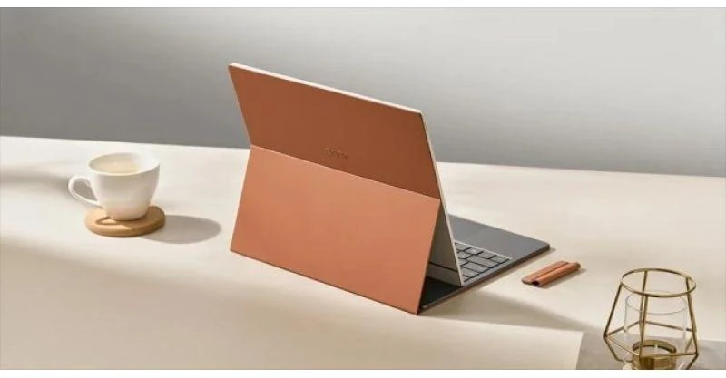Onyx Boox Note Max / Tab X C magnetinis dėklas su klaviatūra, rudas
