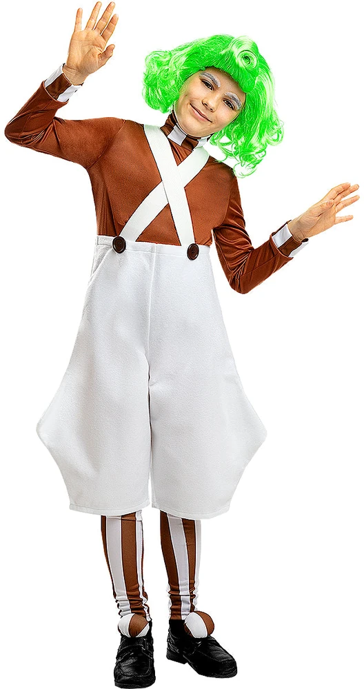 Oompa Loompa kostiumas vaikams – „Čarlis ir šokolado fabrikas“ (Charlie and the Chocolate Factory)