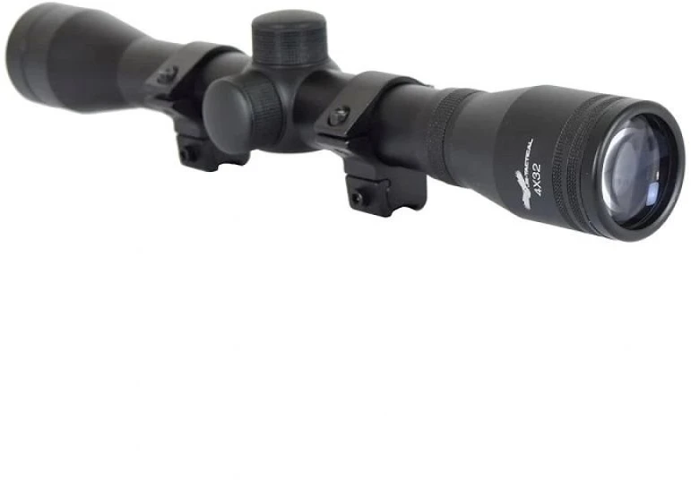 Teleskopas JS-Tactical 4×32 taikiklis su laikikliu, skirtas 11 mm bėgeliui