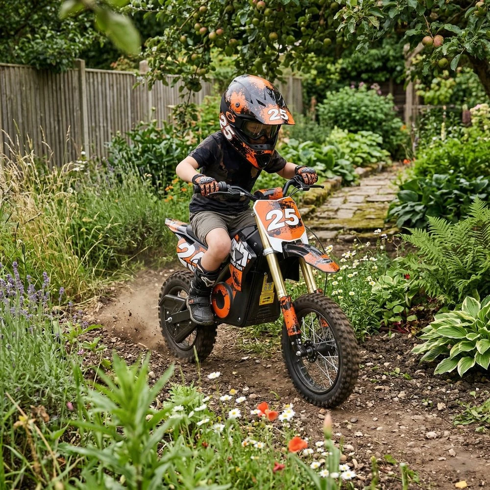 Orange Akumuliatorinis krosinis motociklas HECHT 59100 Oranžinis