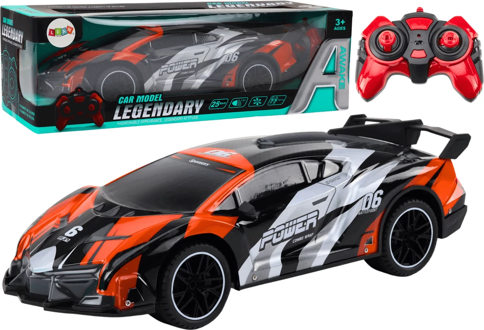 Lean Toys Oranžinis Mašinėlė RC 1:10 Oranžinis Speed ​​iki 25 km/h