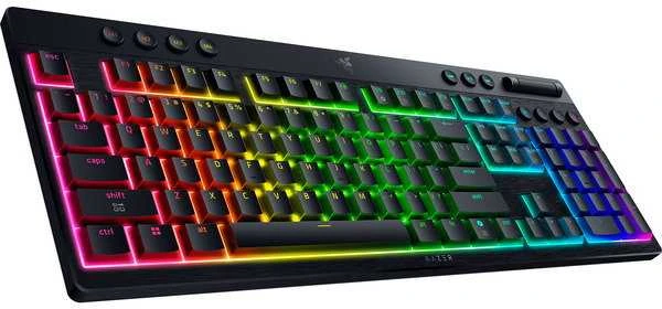 Oranžinis Razer BlackWidow V4 Low-Profile Hyperspeed, Gaming-klaviatūra - juodas, DE-išdėstymas, Razer Low-Profile oranžinis