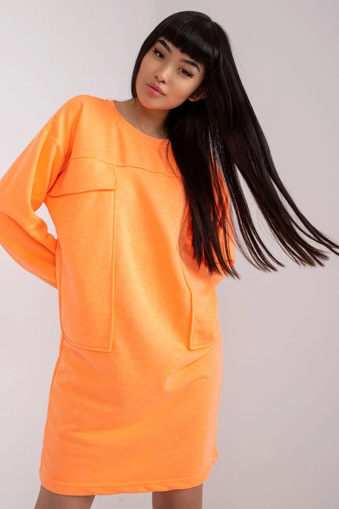 Oranžinė laisvo kirpimo suknelė Ex Moda