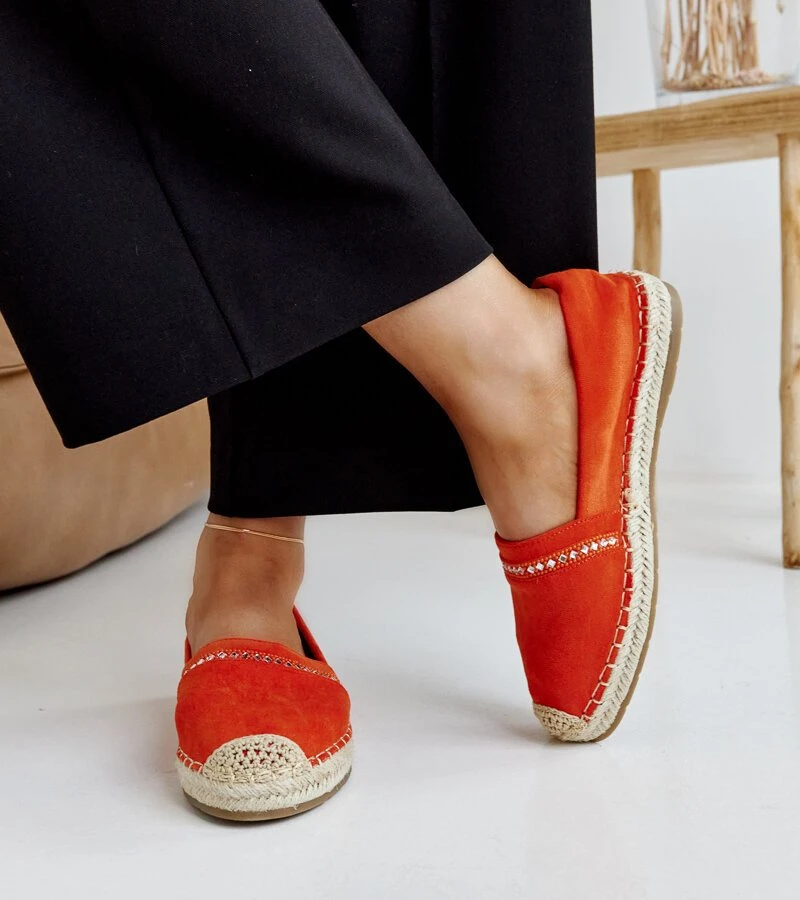 Oranžinės espadrilės su cirkoniais Abia