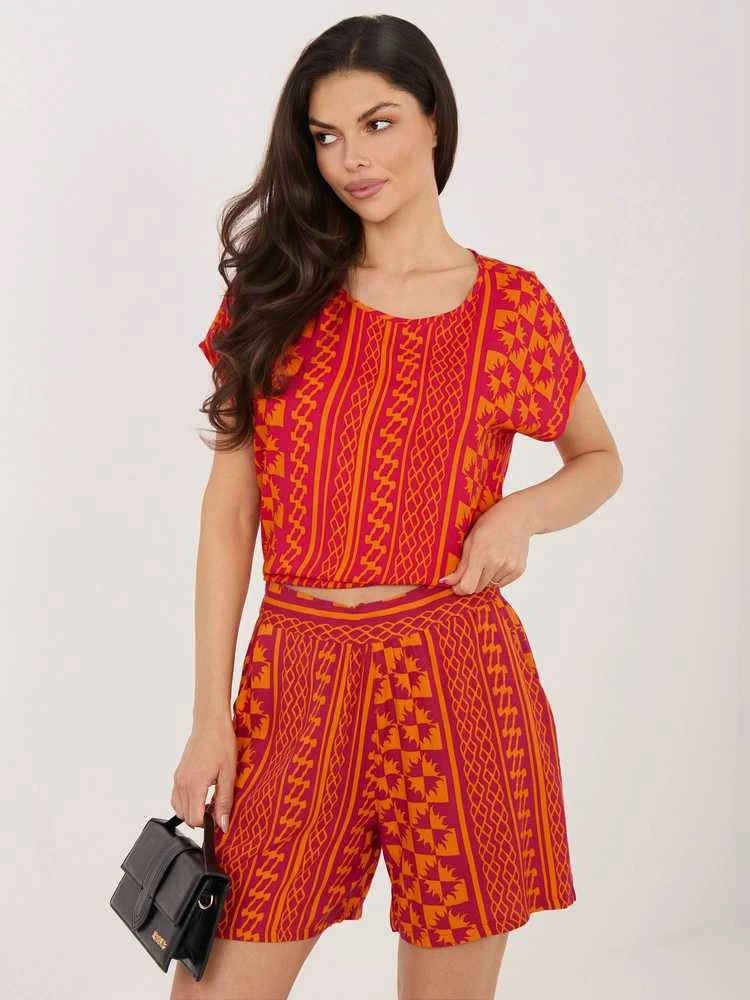 Oranžiniai moteriški šortai D73771M62489KD