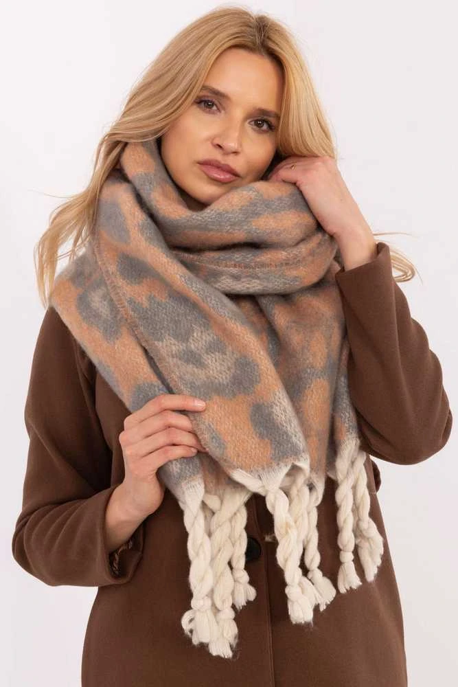 Wool Fashion Italia Šiltas minkštas moteriškas šalikas: Dydis - Universalus