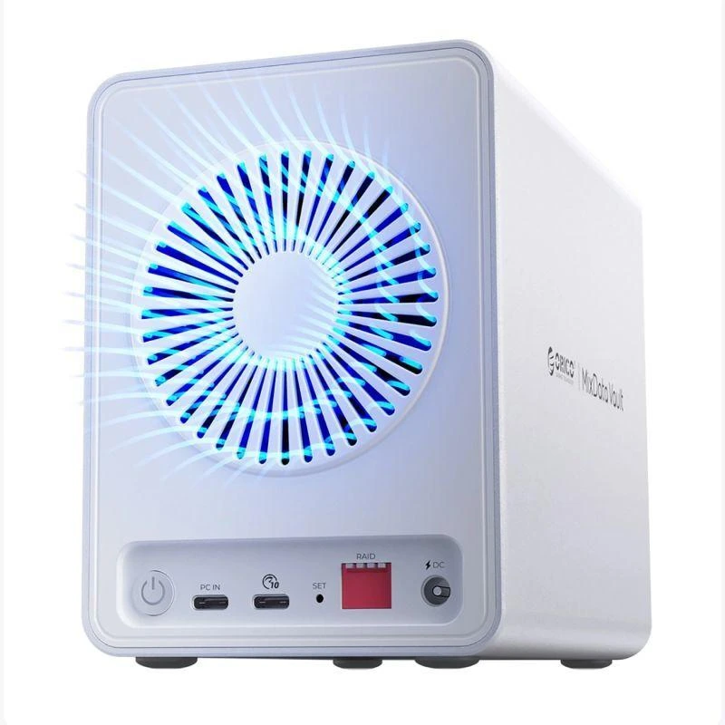 Orico 8848RC3 DAS serijos 4 skyrių 2,5" HDD/SSD/M.2 SATA/mSATA diskų masyvas – Baltas
