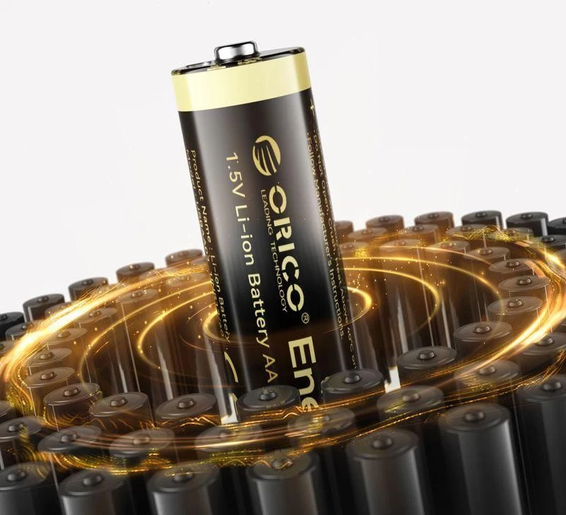 Orico Ener-G EG5C ličio baterija, 1,5 V, 2100 mWh, AA, USB-C įkraunama baterija su įkrovimo laidu, 2 vnt.