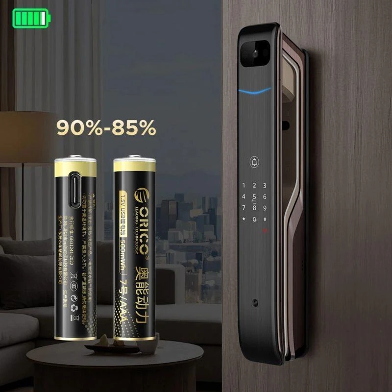 Orico Ener-G EG7C ličio baterija 1,5V 500mWh AAA USB-C įkraunama baterija 2 vnt.