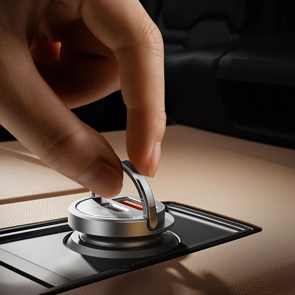 Orico MiniRing Pro 45W USB-A + USB-C Car Charger - Sidabrinis