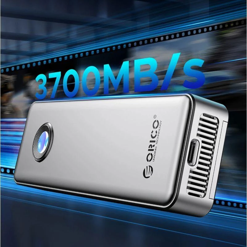 Orico OUM2-G20 M.2 NVME USB-C 3.2 20Gb/s Disk Drive – sidabro spalvos