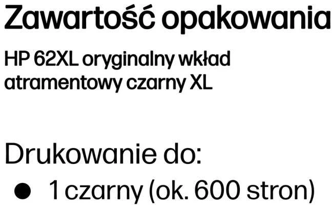 Originali HP 62XL juoda XL rašalo kasetė