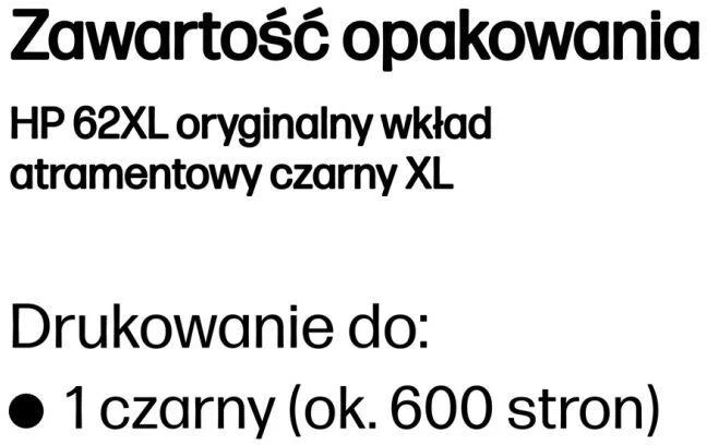 Originali HP 62XL juoda XL rašalo kasetė