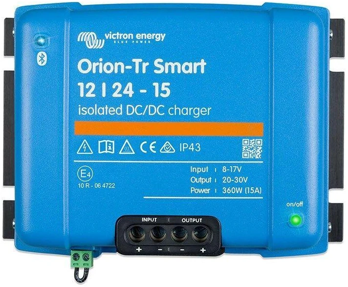Victron Energy Carruzzo Orion-Tr Smart 12/24-15A izoliuotas nuolatinės srovės įkroviklis