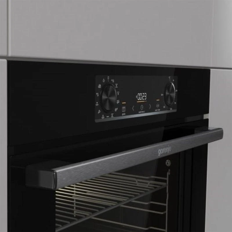 Gorenje | Orkaitė | BOS6737E06FBG | 77 L | Daugiafunkcis | EcoClean | Mechaninis valdymas | Garų funkcija | Konvekcija | Aukštis 59,5 cm | Plotis 59,5 cm | Juodas