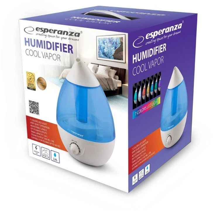 Oro drėkintuvas Esperanza COOL VAPOR EHA005 (25W; mėlynas)