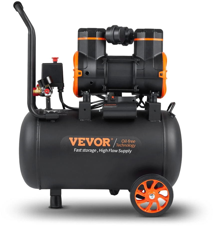VEVOR 9.3 galonų tylus oro kompresorius, 1800W