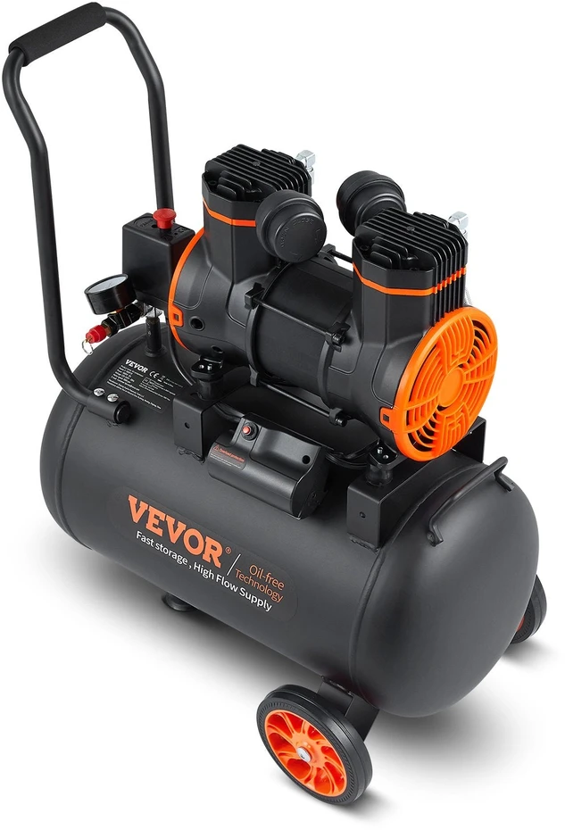 VEVOR 9.3 galonų tylus oro kompresorius, 1800W