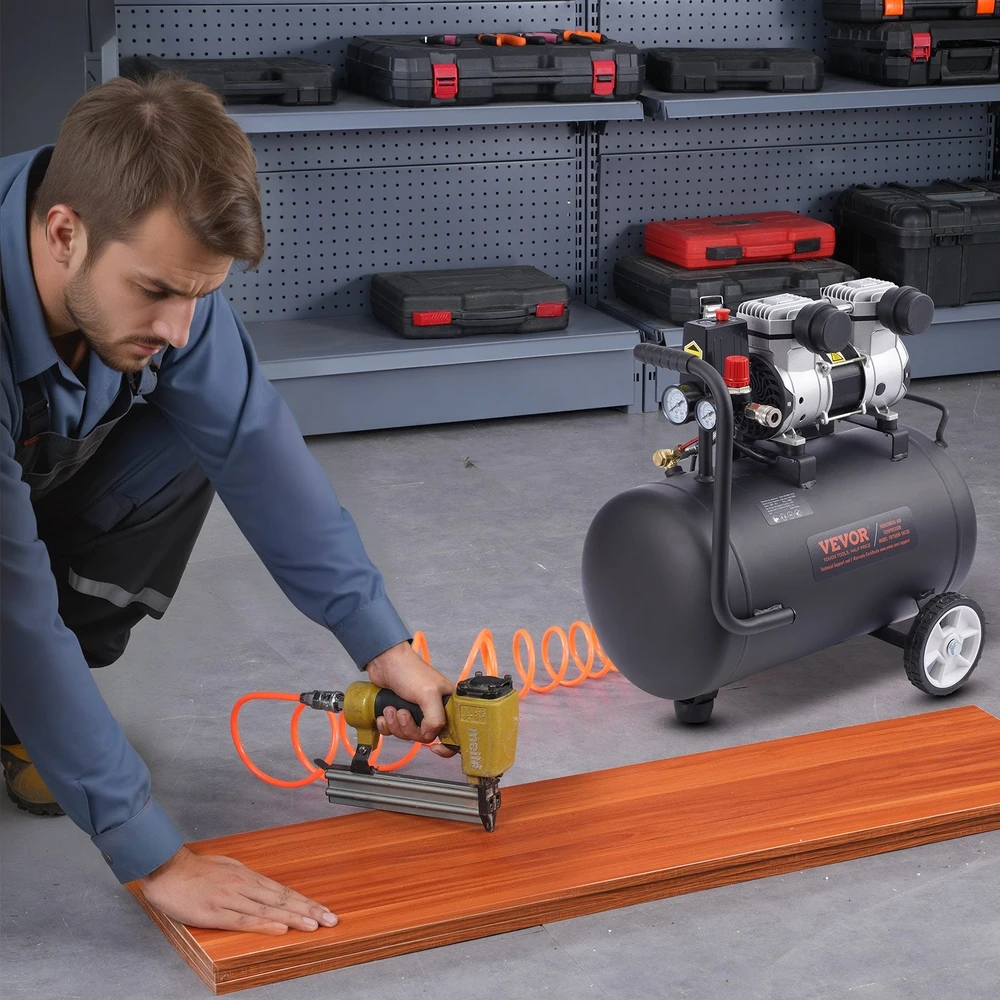 VEVOR Kompresorius be alyvos 8 galonų 90 PSI
