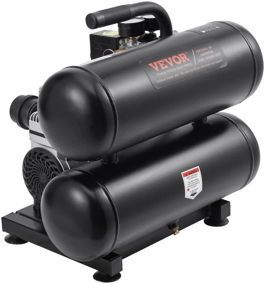 VEVOR Nešiojamas bealyvas oro kompresorius 18L 90 PSI