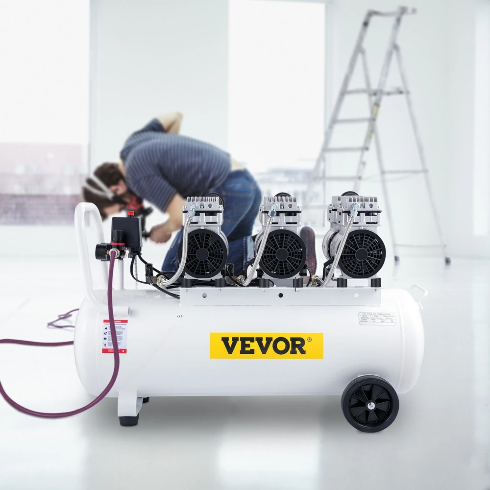 VEVOR 80L tyli alyvos neturinti oro kompresorė