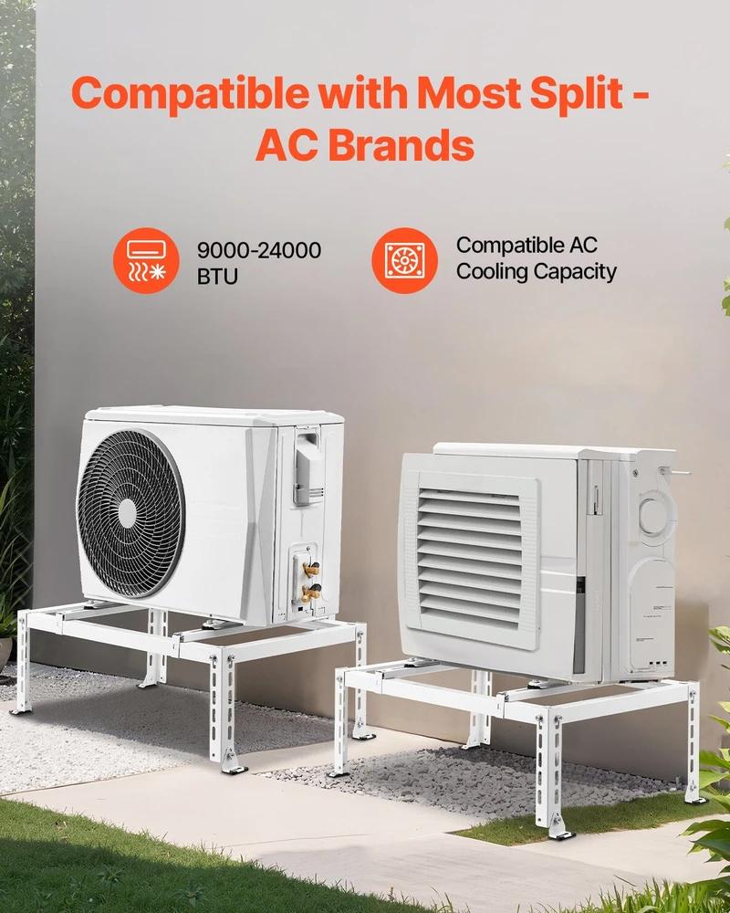 VEVOR Reguliuojamas pagrindas mini split kondicionieriui 9000-24000 BTU
