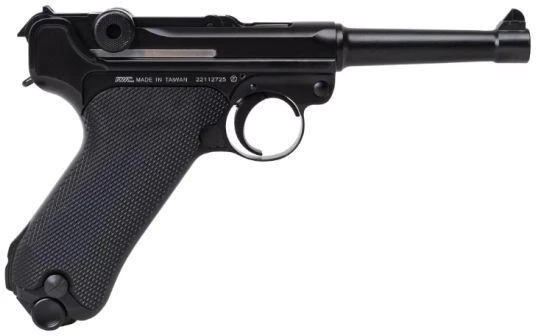Oro pistoletas RANGER P08 Parabellum KWC kal. 4,5 mm BBs BLOW BACK 21 šūvio FULL METAL CO2 (AAKCMB410AZB)