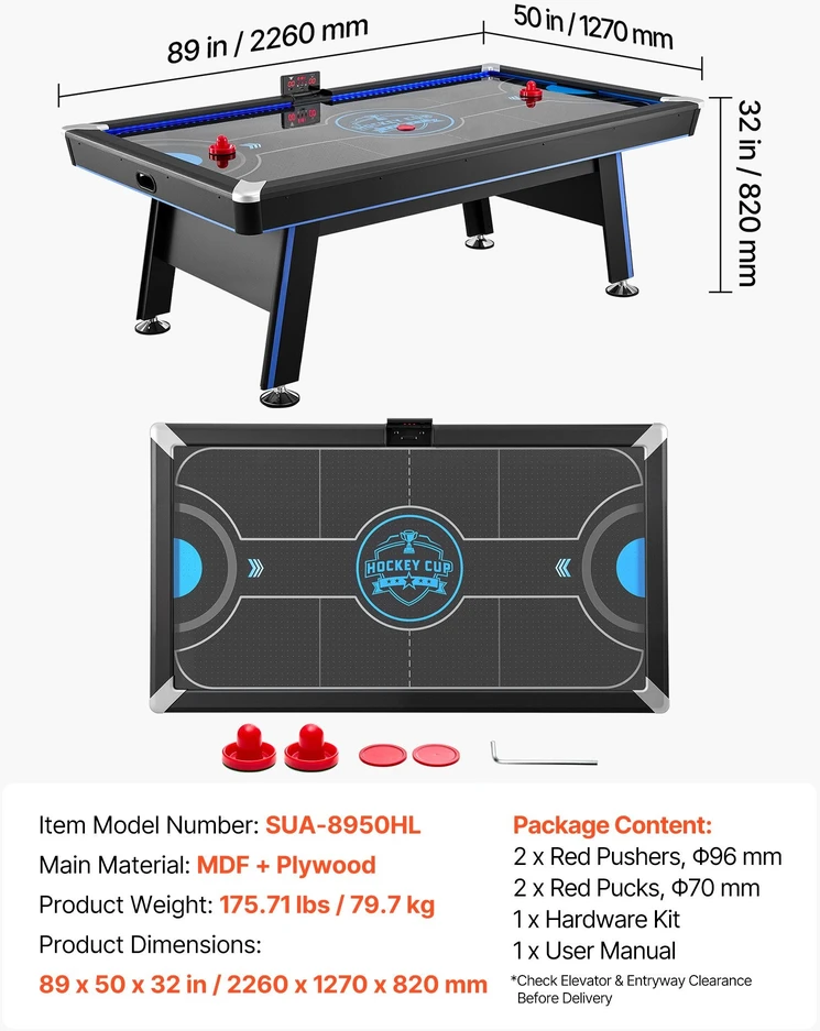 Oro ritulio stalas VEVOR SUA-8950HL, 2,2 m ilgio