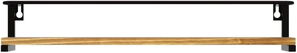 OROPY prieskonių lentynėlė, montuojama prie sienos, 2 pakopos, mediena, 40 x 9 x 7 cm, ruda