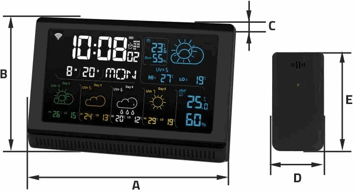 Orų stotelė su Wi-Fi Manta MTO200B Windy Smart, juoda